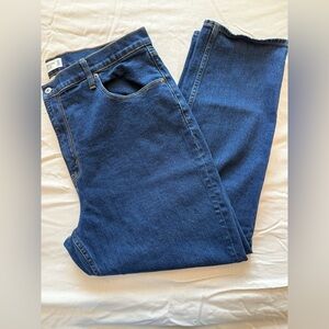 Abercrombie and Fitch Curve Love Ankle Straight High Rise jeans